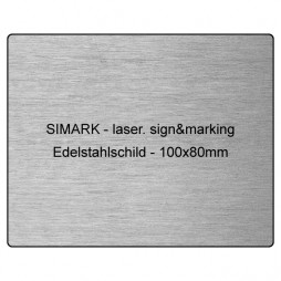 Edelstahlschild - v0 - 100x80mm - 1,5mm
